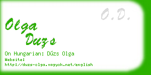 olga duzs business card