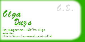 olga duzs business card